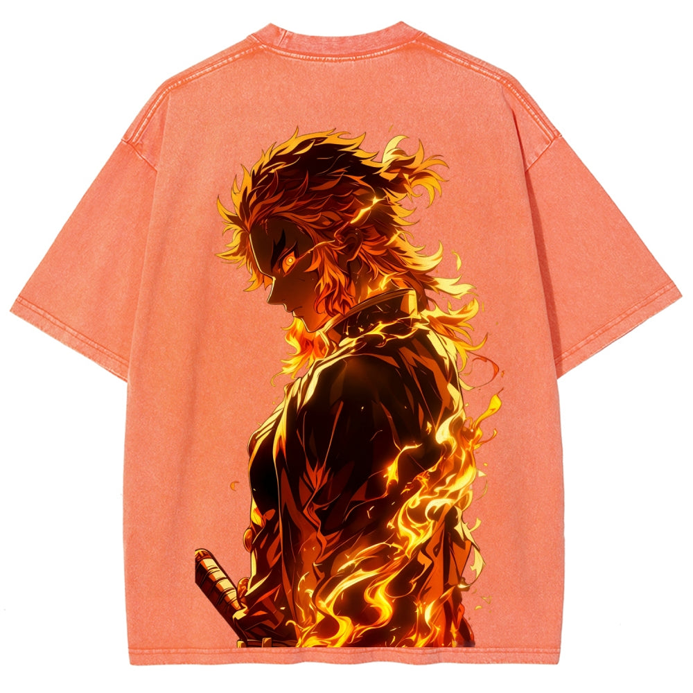 Unisex Fit Washed T-Shirt Demon Slayer