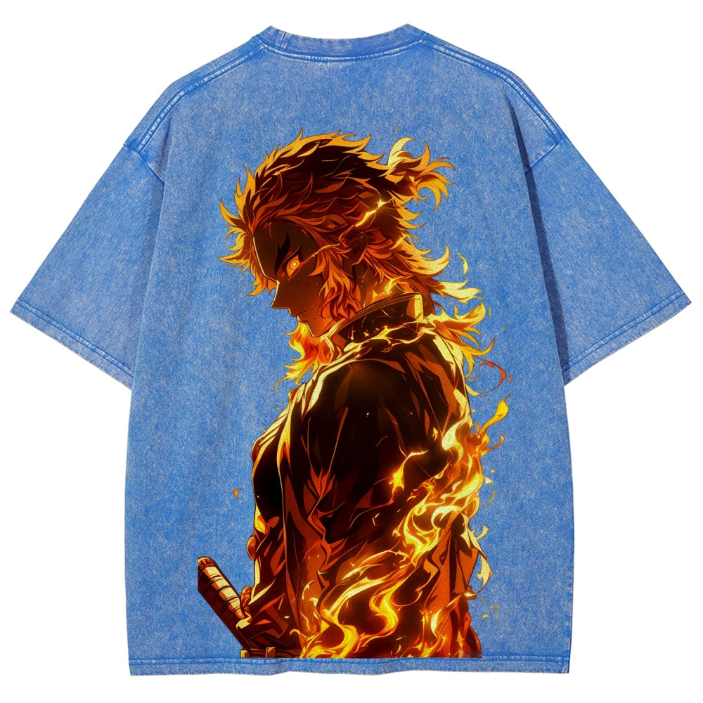Unisex Fit Washed T-Shirt Demon Slayer