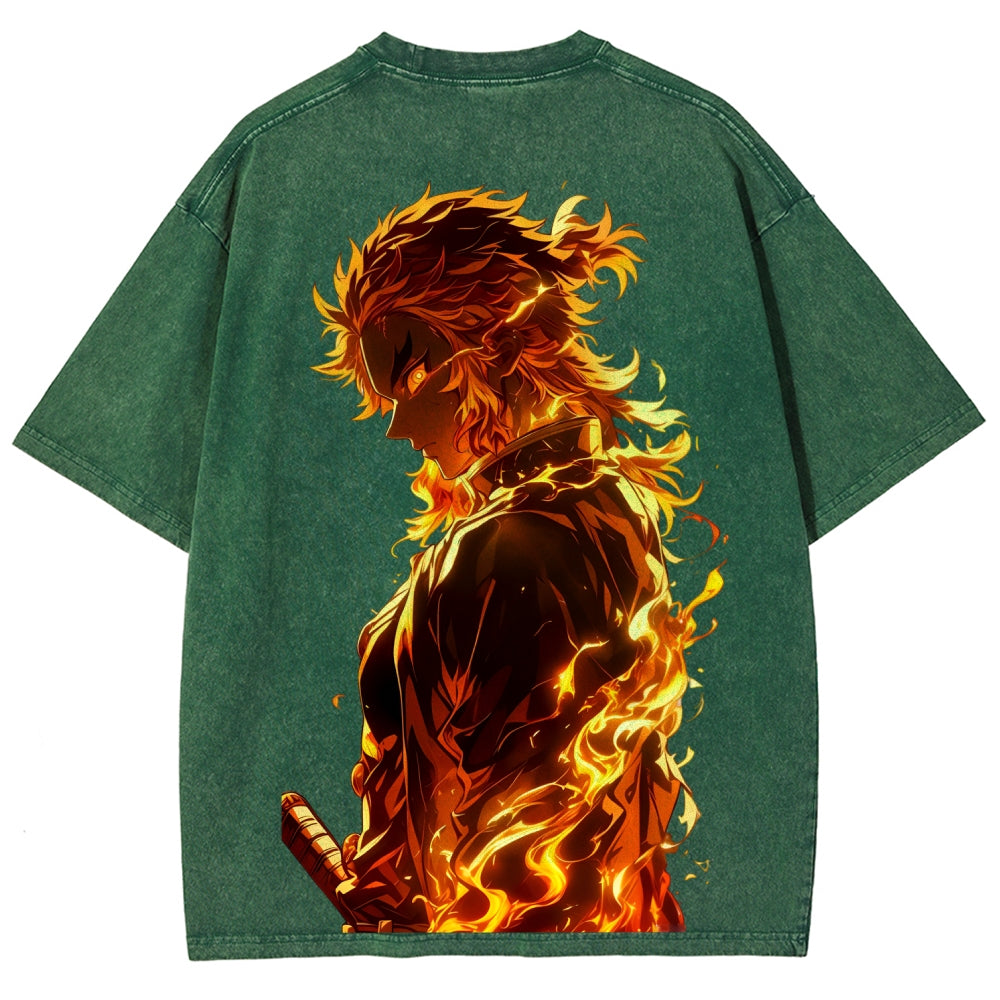 Unisex Fit Washed T-Shirt Demon Slayer
