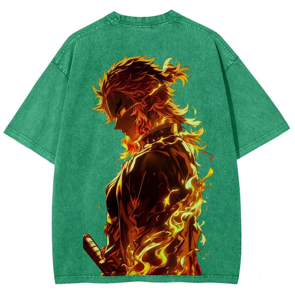Unisex Fit Washed T-Shirt Demon Slayer