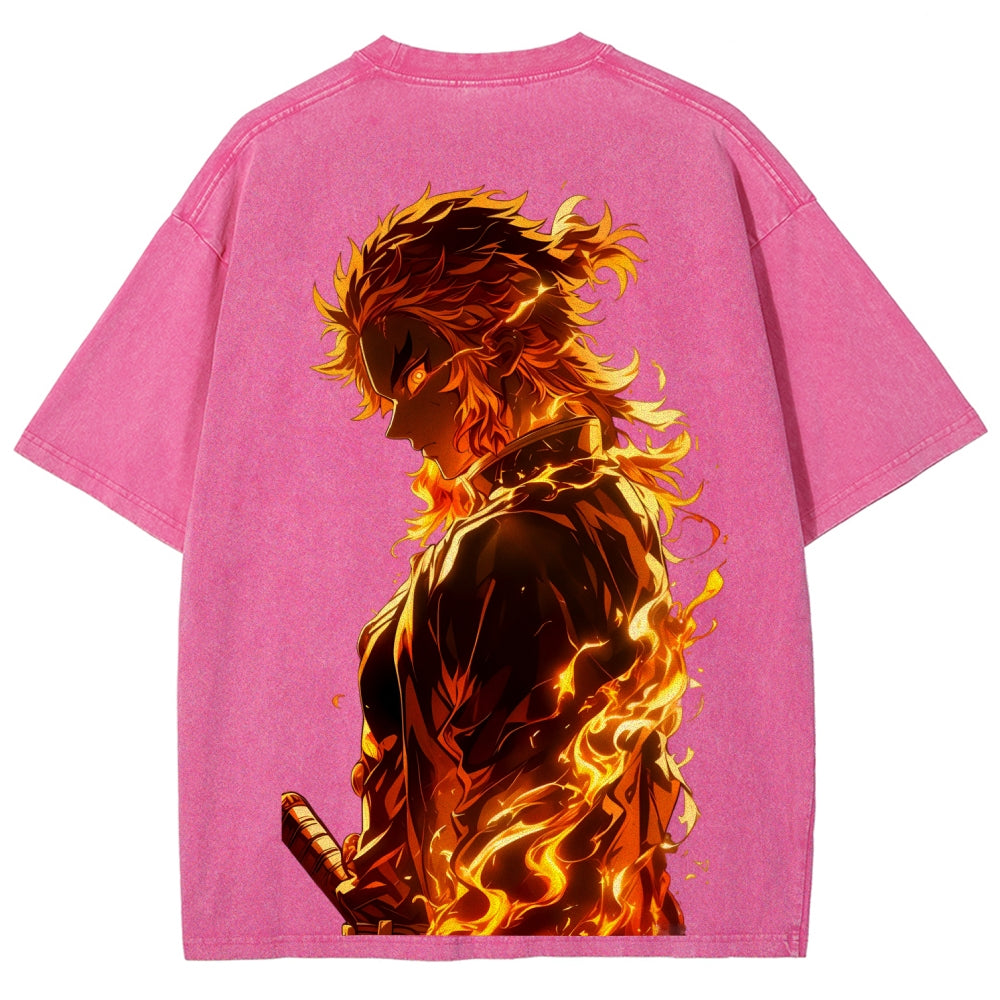 Unisex Fit Washed T-Shirt Demon Slayer