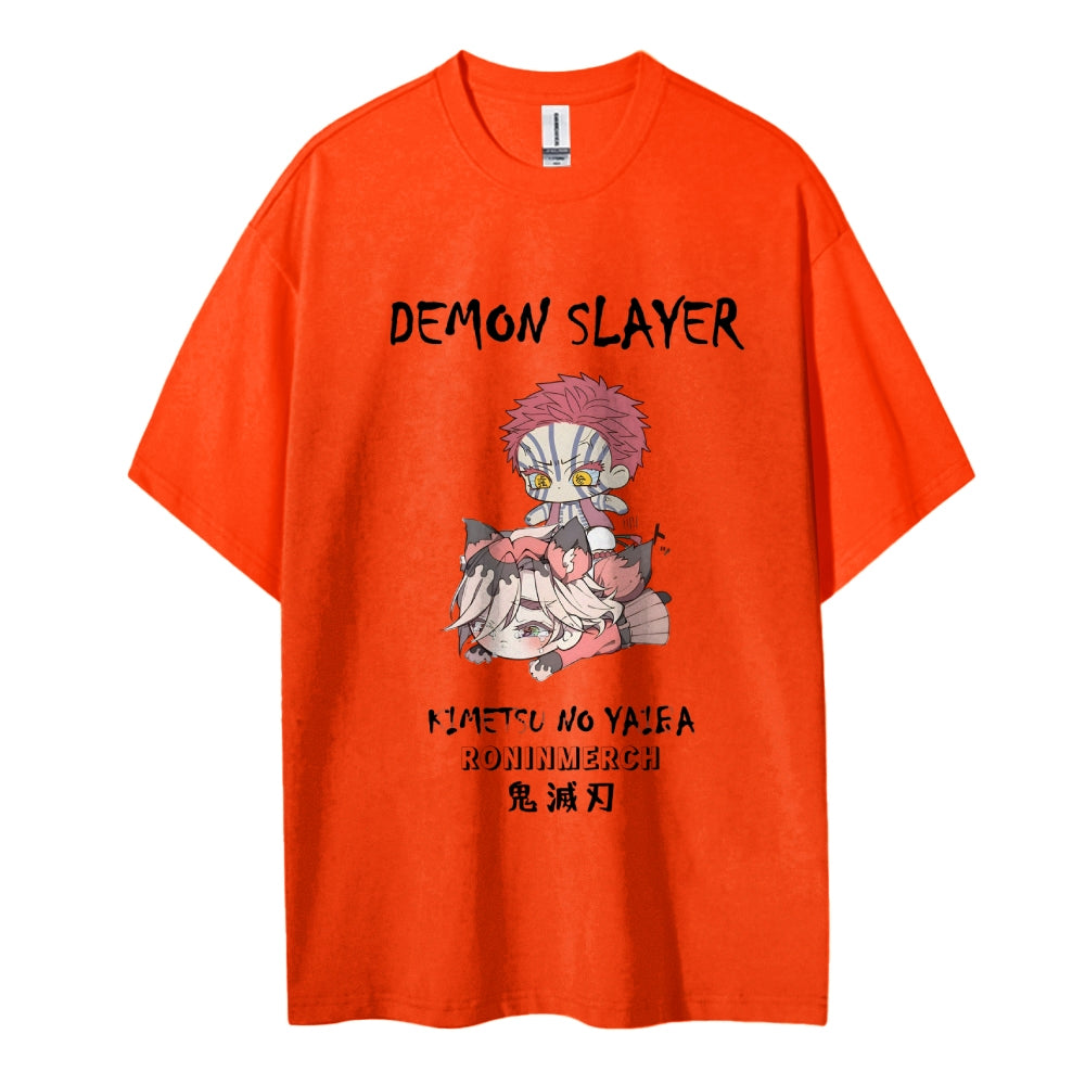 Demon Slayer Cotton Unisex Crew Neck Anime T-Shirt