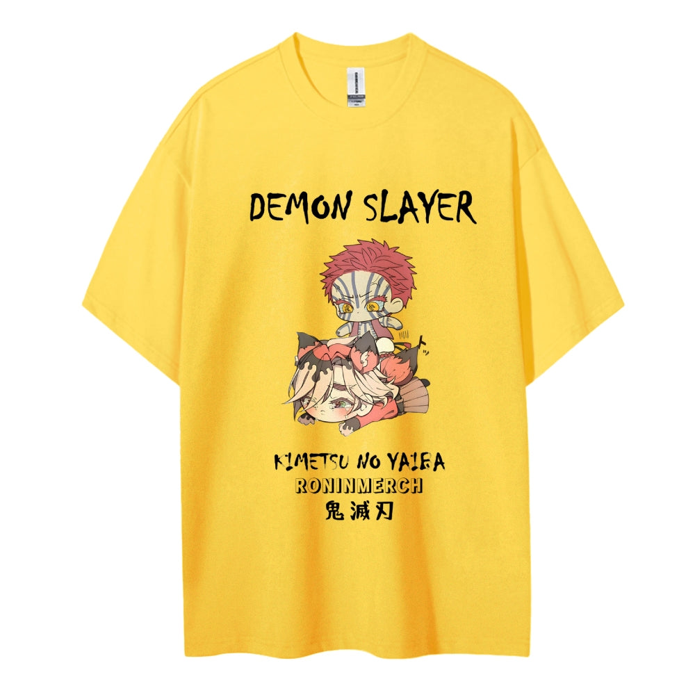 Demon Slayer Cotton Unisex Crew Neck Anime T-Shirt
