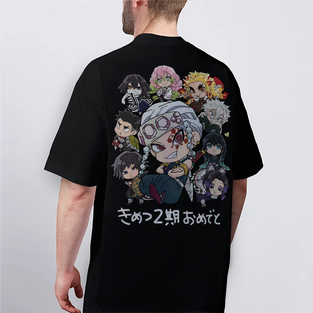 Demon Slayer Cotton Unisex Crew Neck Anime T-Shirt