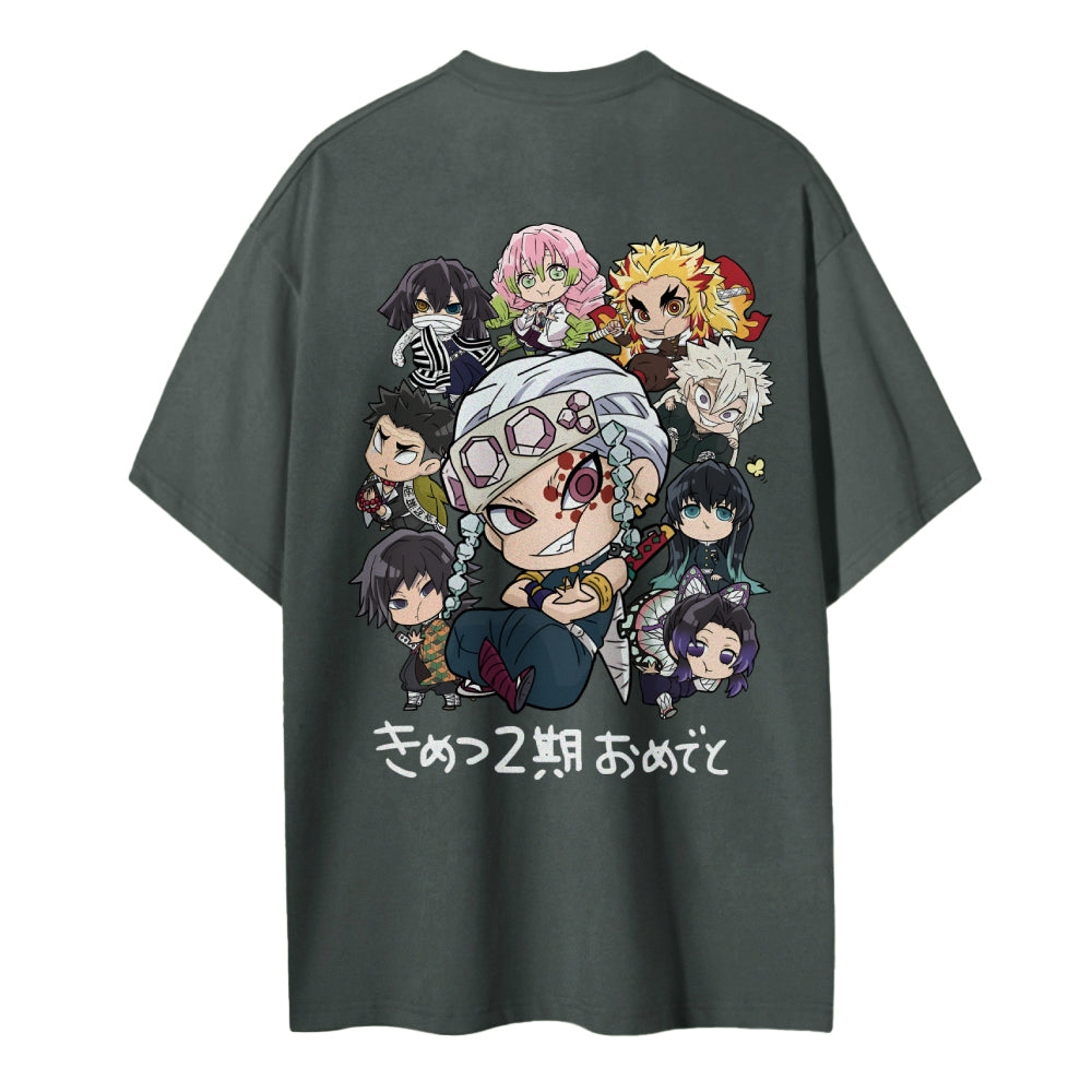 Demon Slayer Cotton Unisex Crew Neck Anime T-Shirt
