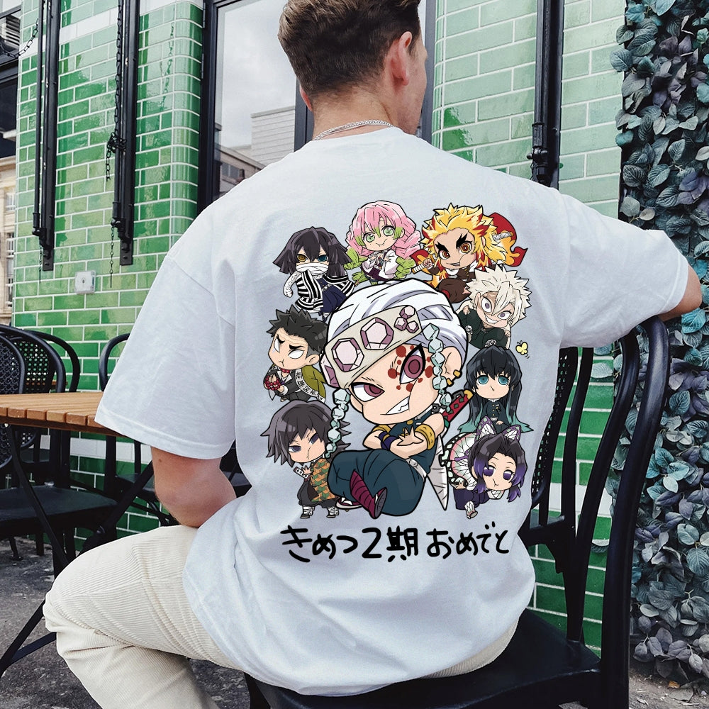 Demon Slayer Cotton Unisex Crew Neck Anime T-Shirt