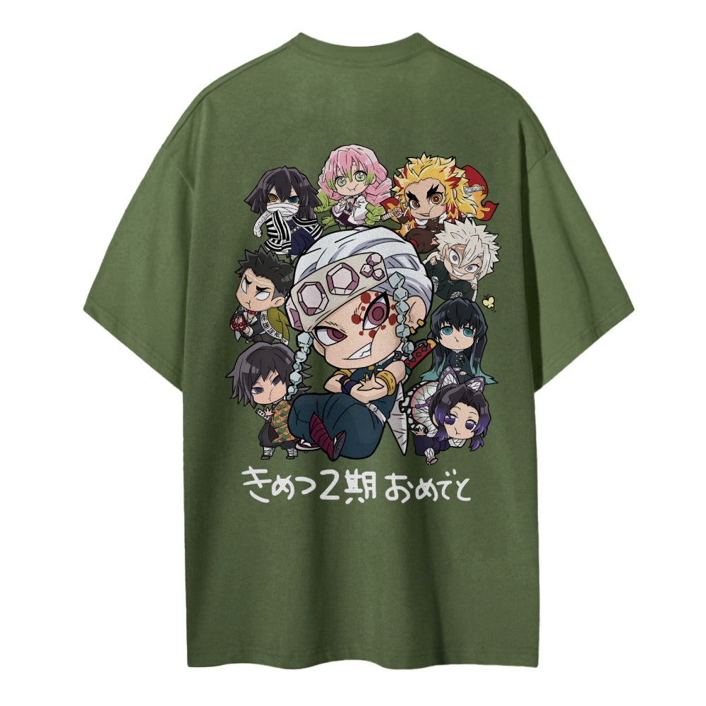 Demon Slayer Cotton Unisex Crew Neck Anime T-Shirt