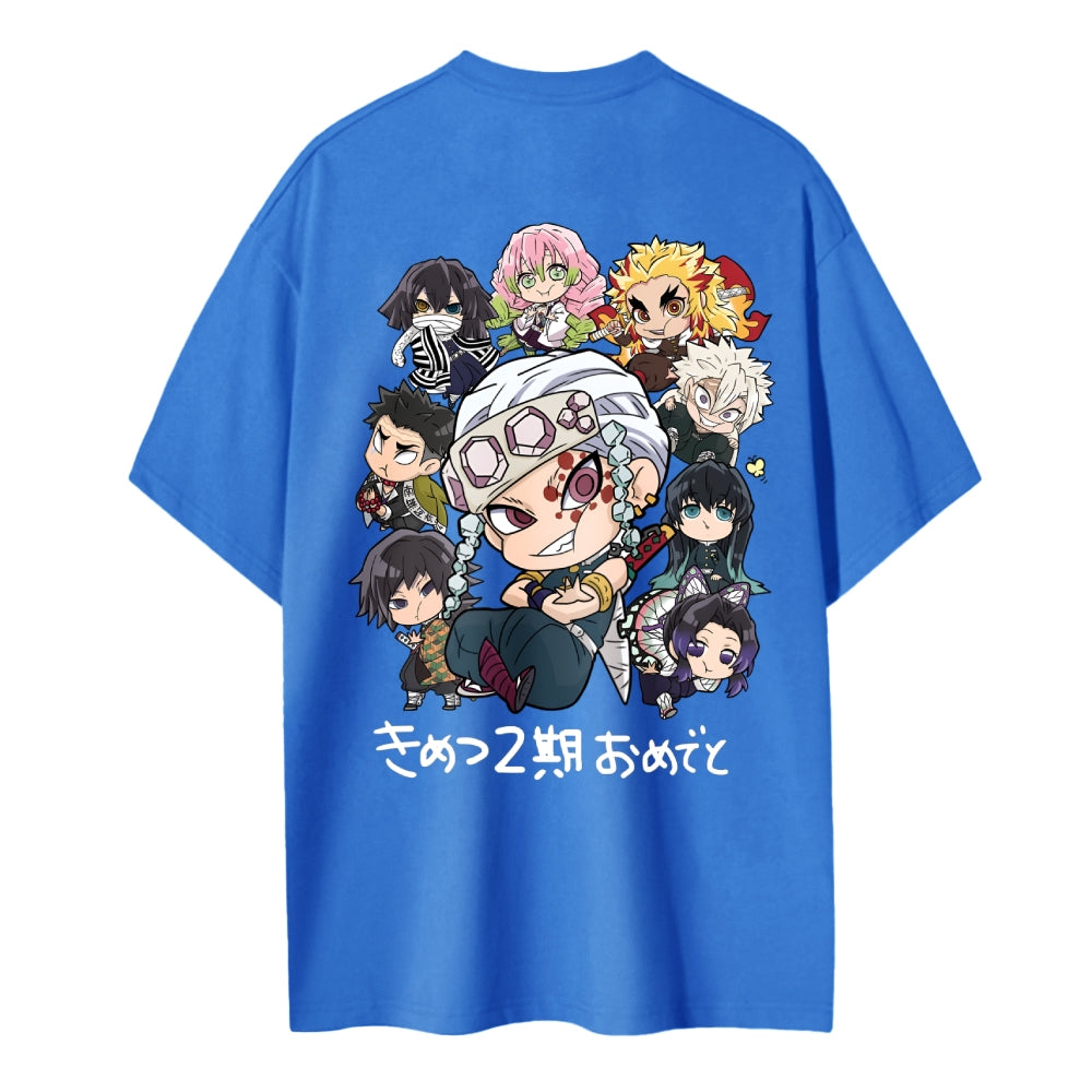 Demon Slayer Cotton Unisex Crew Neck Anime T-Shirt