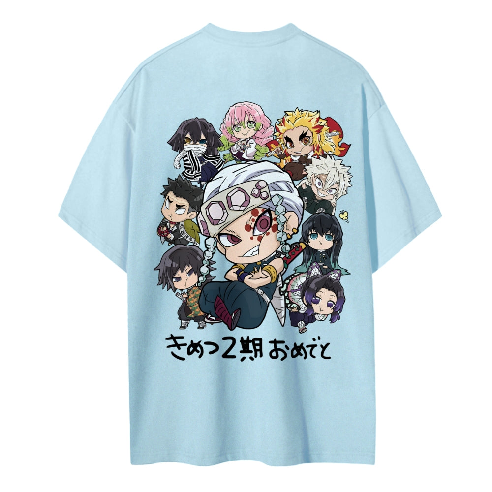 Demon Slayer Cotton Unisex Crew Neck Anime T-Shirt