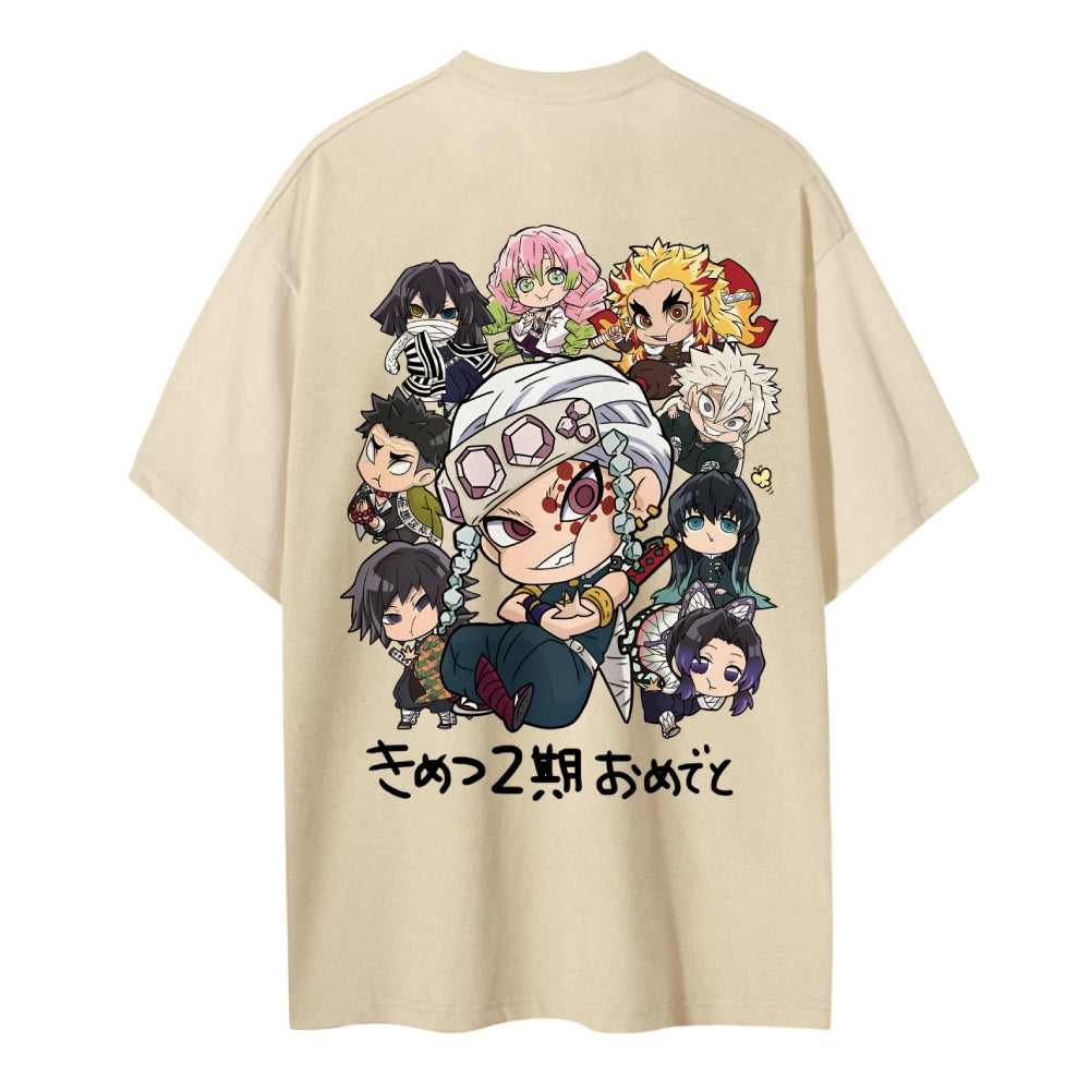 Demon Slayer Cotton Unisex Crew Neck Anime T-Shirt