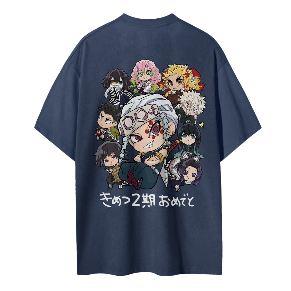 Demon Slayer Cotton Unisex Crew Neck Anime T-Shirt