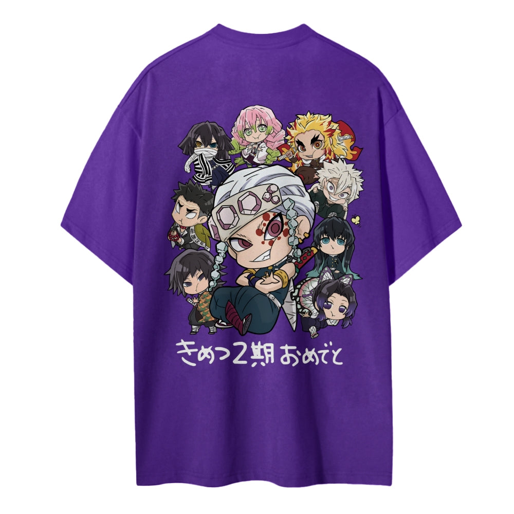 Demon Slayer Cotton Unisex Crew Neck Anime T-Shirt