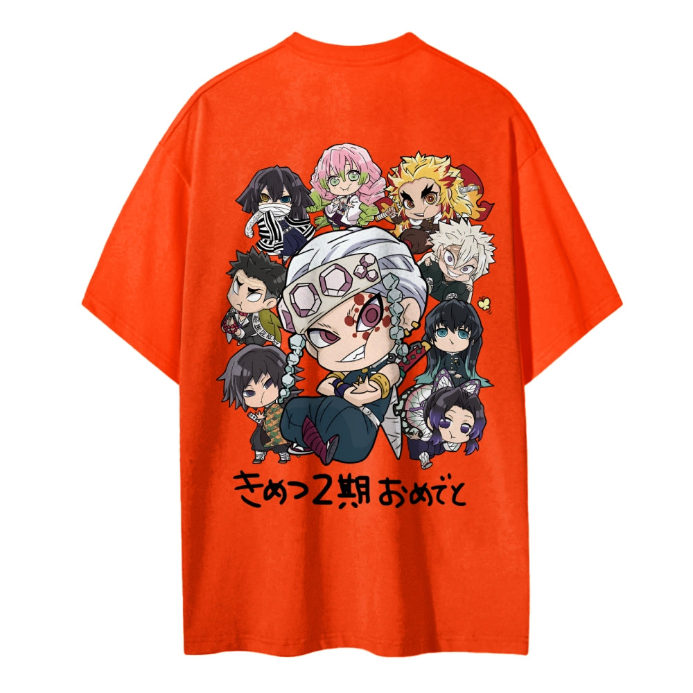 Demon Slayer Cotton Unisex Crew Neck Anime T-Shirt