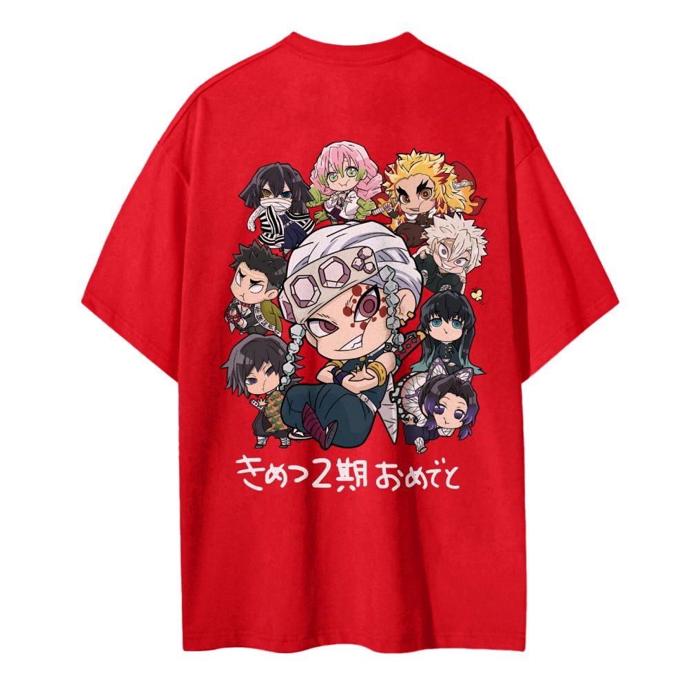 Demon Slayer Cotton Unisex Crew Neck Anime T-Shirt