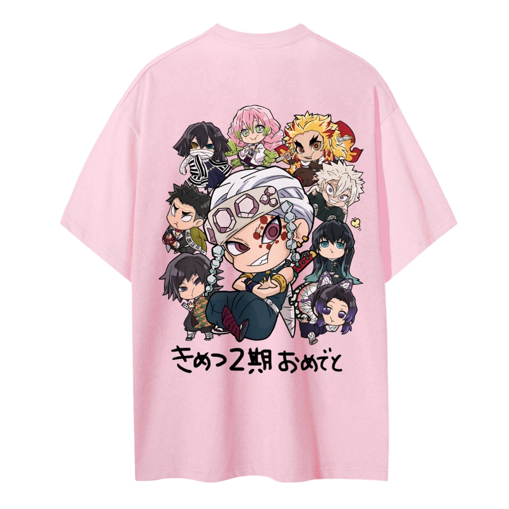 Demon Slayer Cotton Unisex Crew Neck Anime T-Shirt