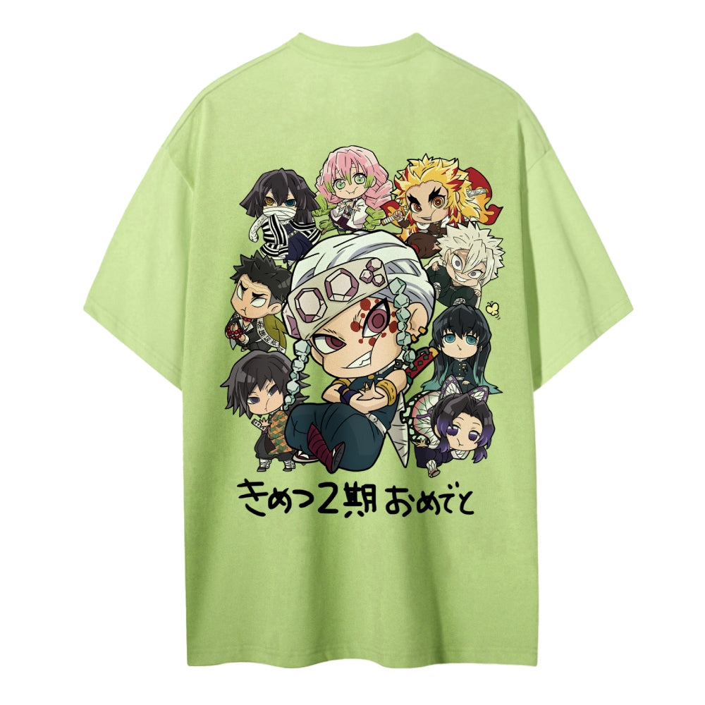 Demon Slayer Cotton Unisex Crew Neck Anime T-Shirt