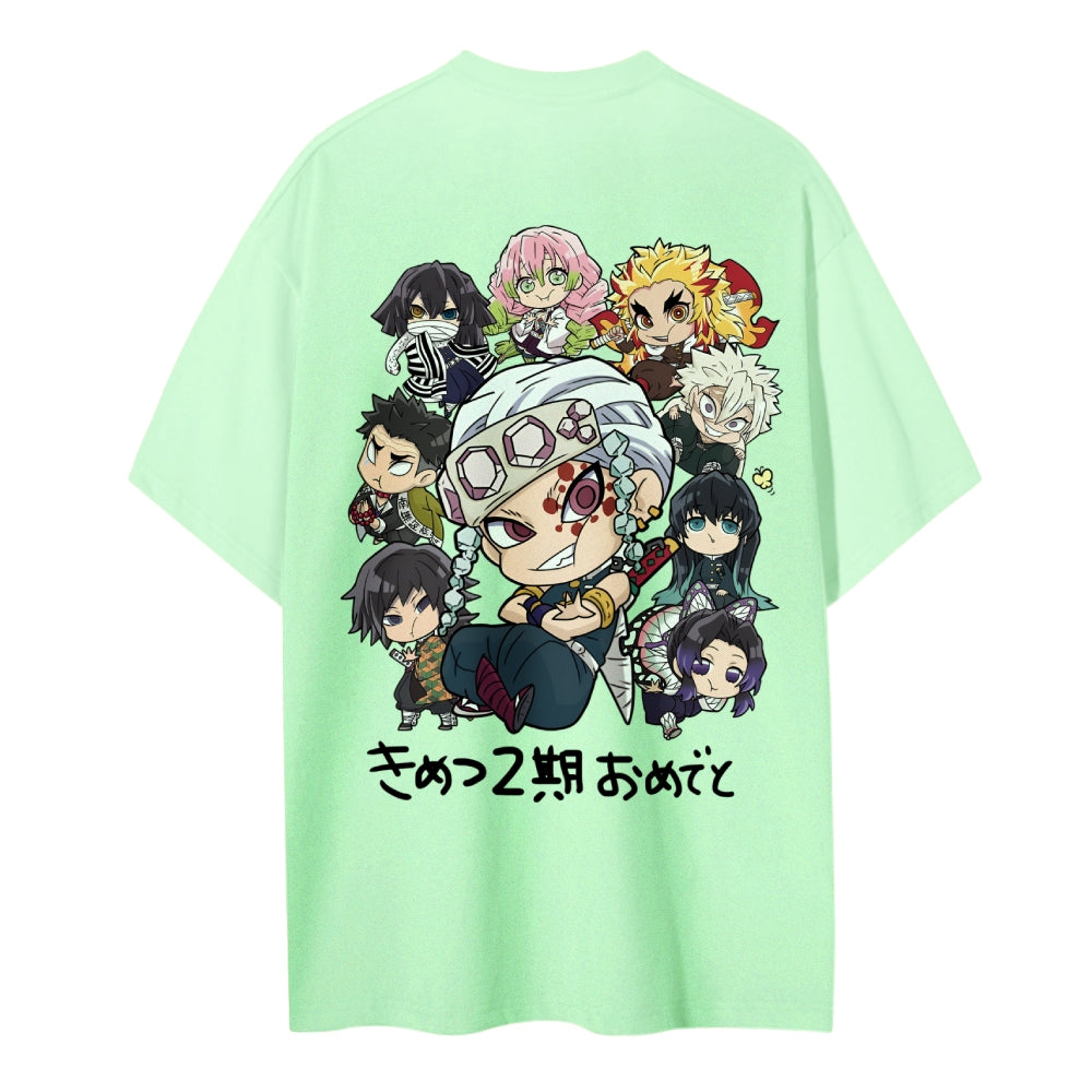 Demon Slayer Cotton Unisex Crew Neck Anime T-Shirt