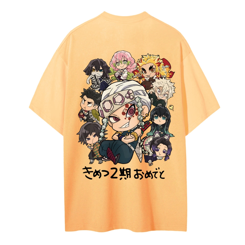 Demon Slayer Cotton Unisex Crew Neck Anime T-Shirt