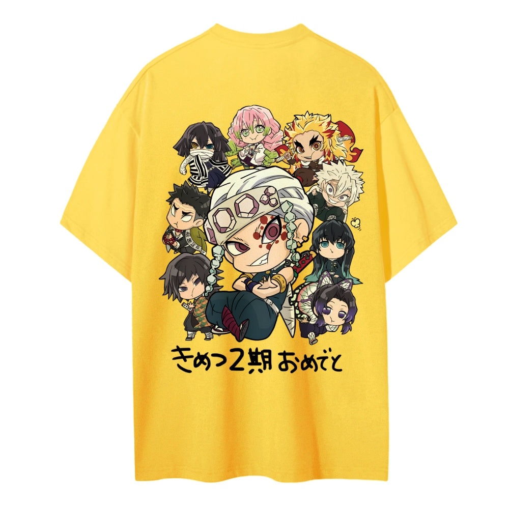 Demon Slayer Cotton Unisex Crew Neck Anime T-Shirt