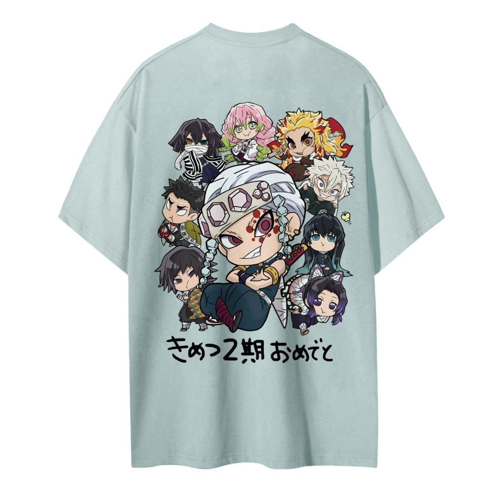 Demon Slayer Cotton Unisex Crew Neck Anime T-Shirt