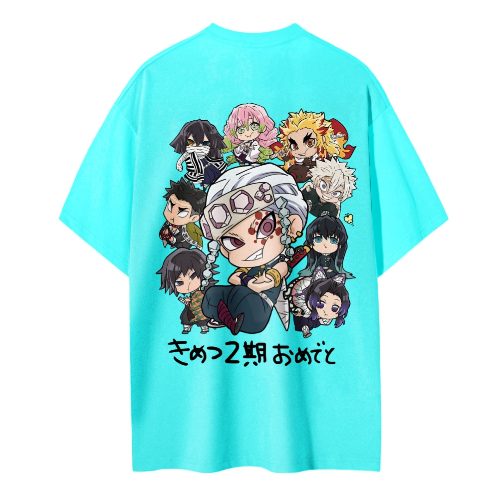 Demon Slayer Cotton Unisex Crew Neck Anime T-Shirt