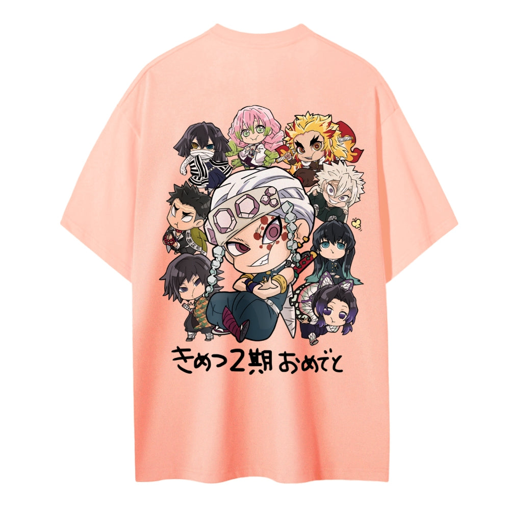 Demon Slayer Cotton Unisex Crew Neck Anime T-Shirt