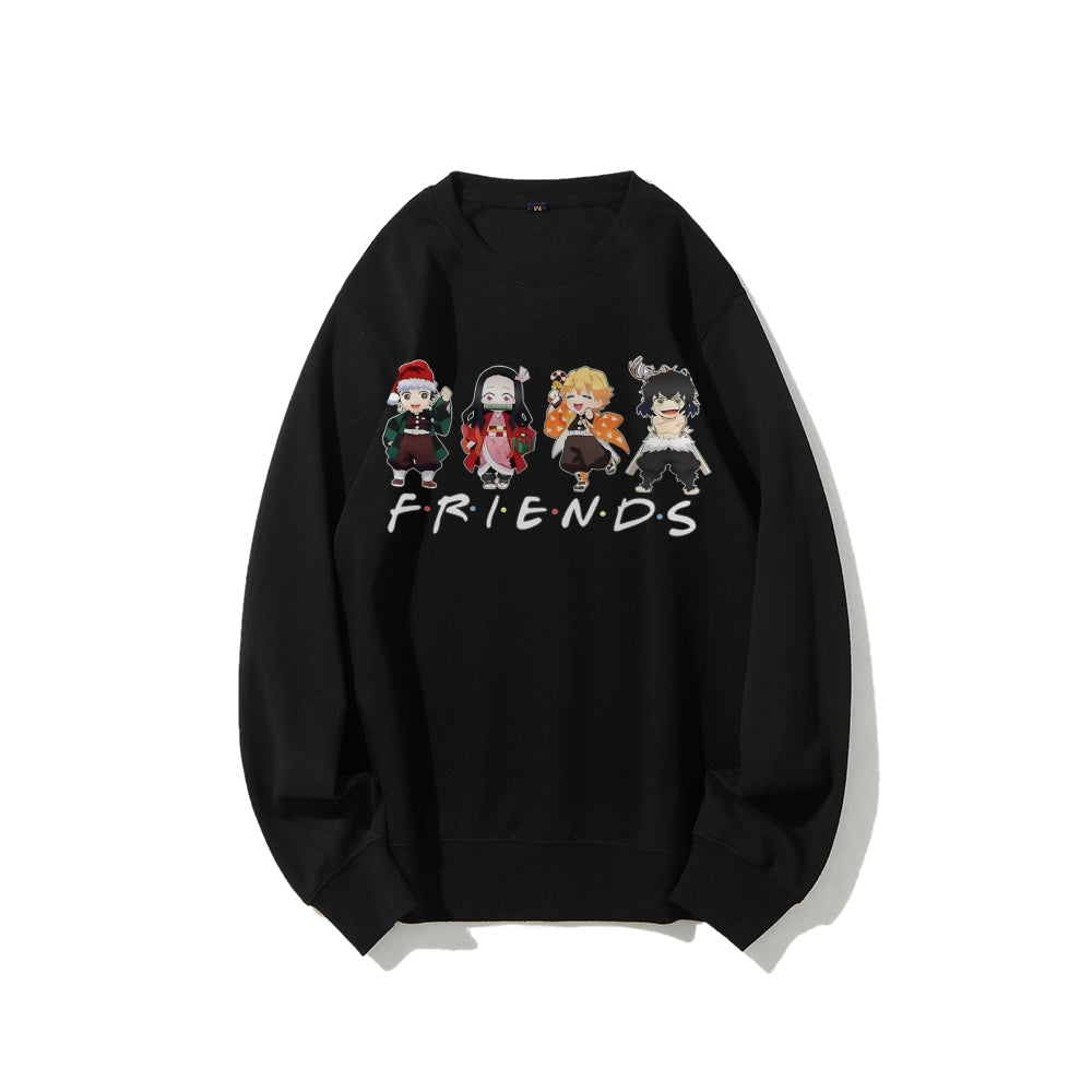 Casual Crewneck Sweatshirt Demon Slayer