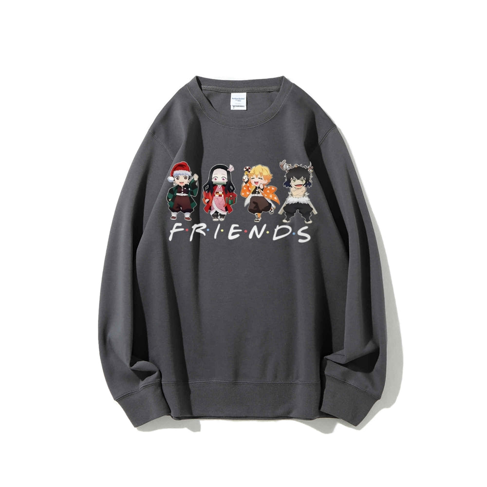 Casual Crewneck Sweatshirt Demon Slayer