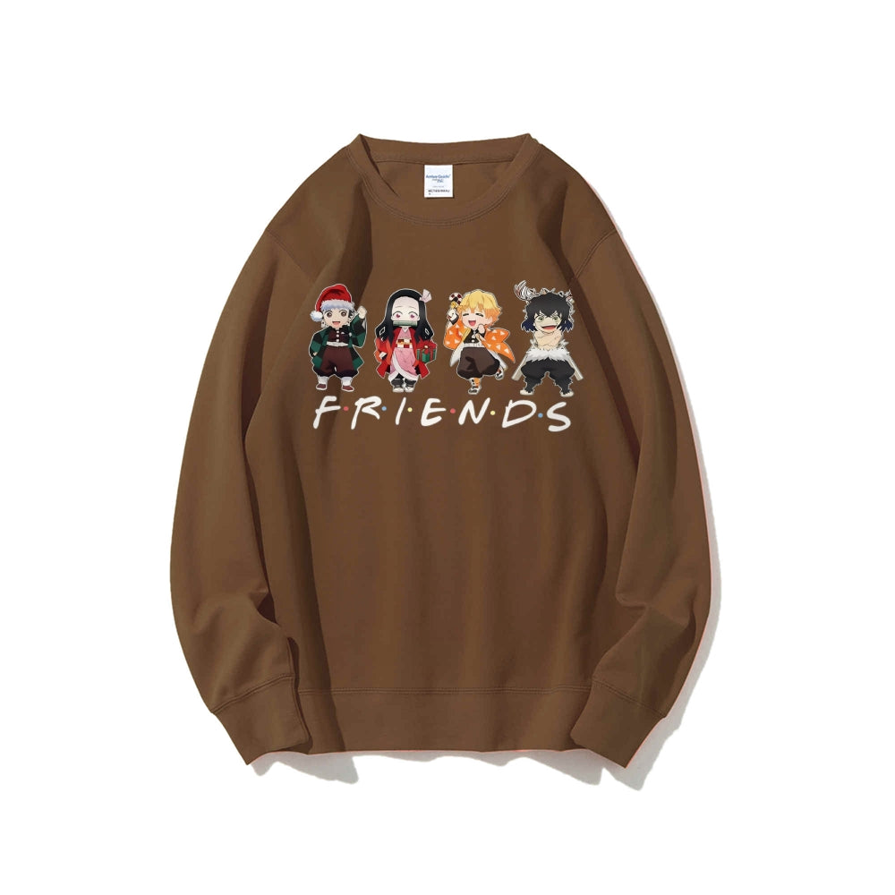 Casual Crewneck Sweatshirt Demon Slayer