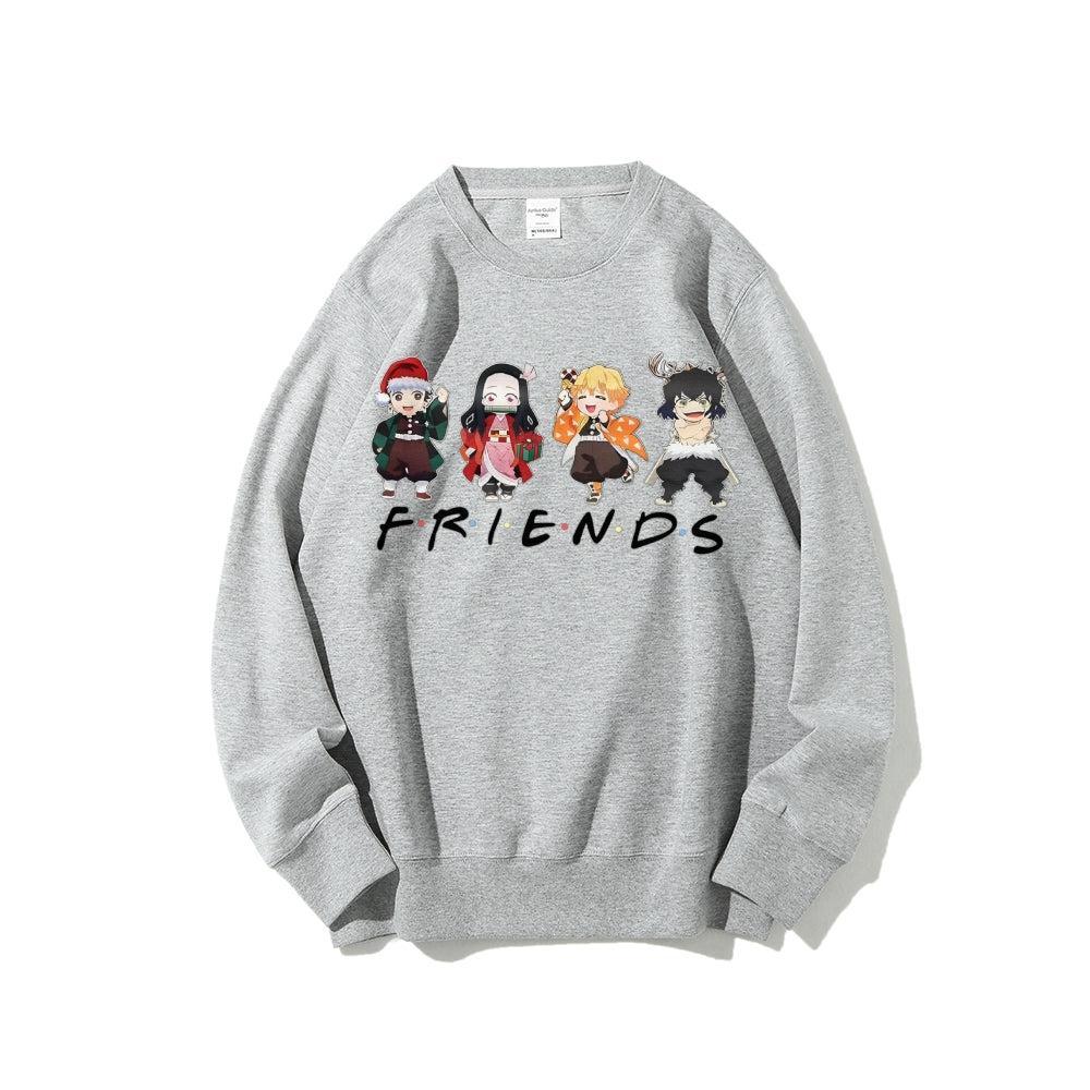 Casual Crewneck Sweatshirt Demon Slayer