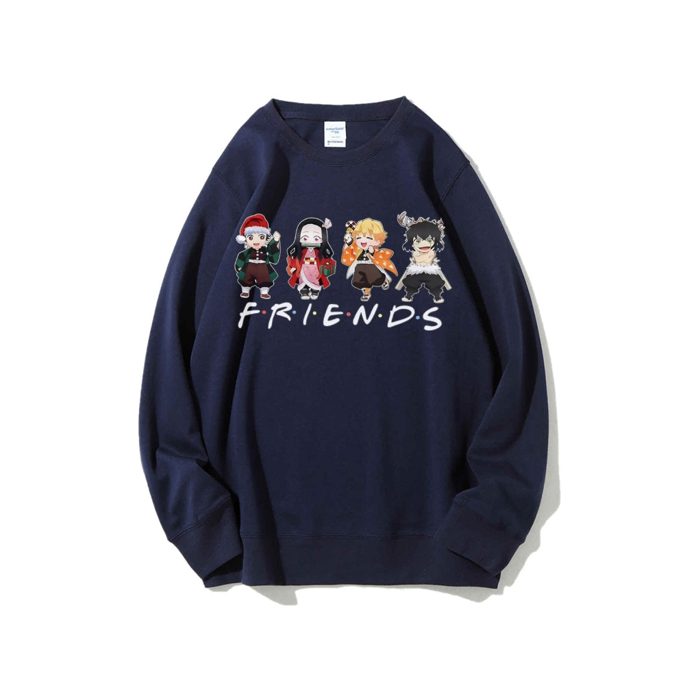 Casual Crewneck Sweatshirt Demon Slayer