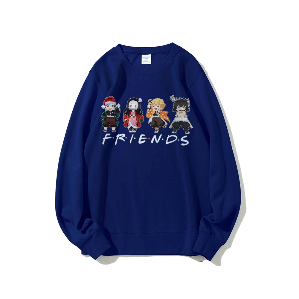 Casual Crewneck Sweatshirt Demon Slayer