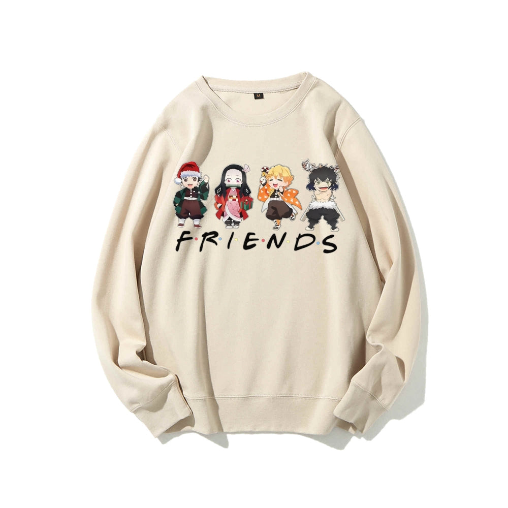 Casual Crewneck Sweatshirt Demon Slayer