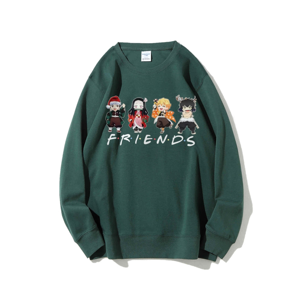Casual Crewneck Sweatshirt Demon Slayer