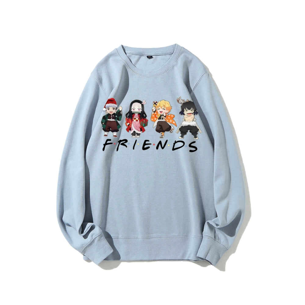 Casual Crewneck Sweatshirt Demon Slayer