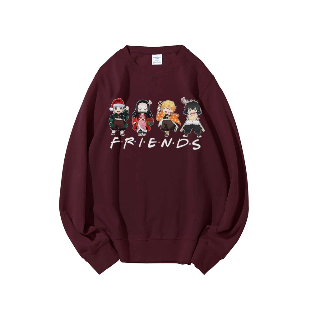 Casual Crewneck Sweatshirt Demon Slayer