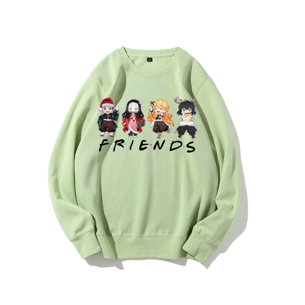 Casual Crewneck Sweatshirt Demon Slayer
