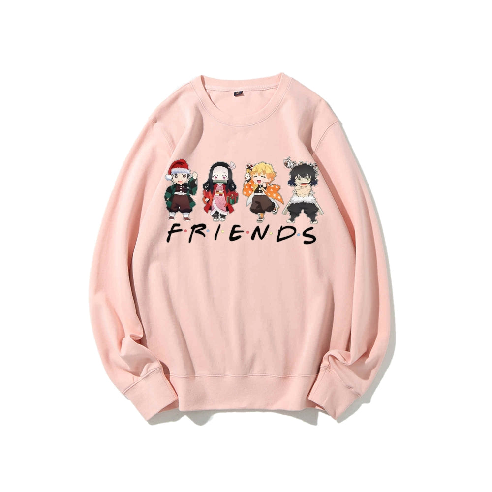 Casual Crewneck Sweatshirt Demon Slayer