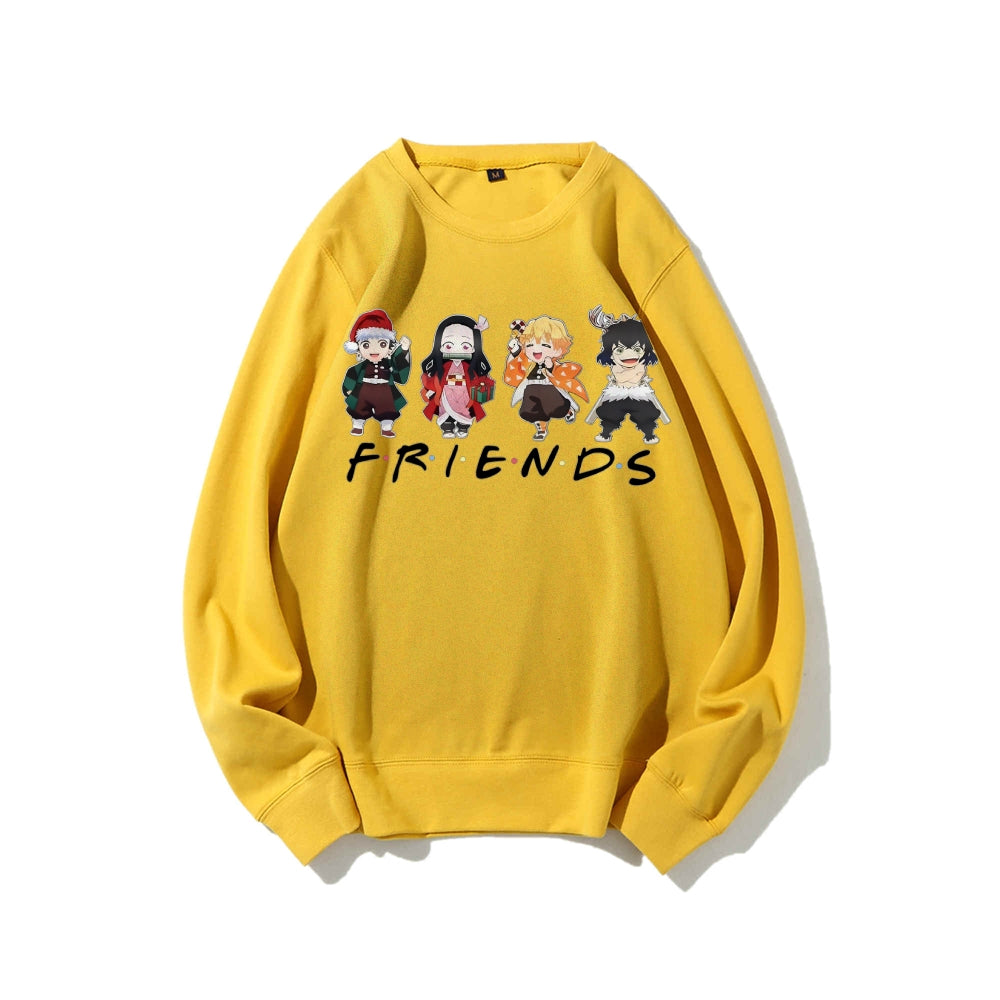 Casual Crewneck Sweatshirt Demon Slayer