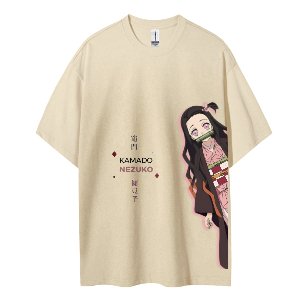 Demon Slayer Cotton Unisex Crew Neck Anime T-Shirt