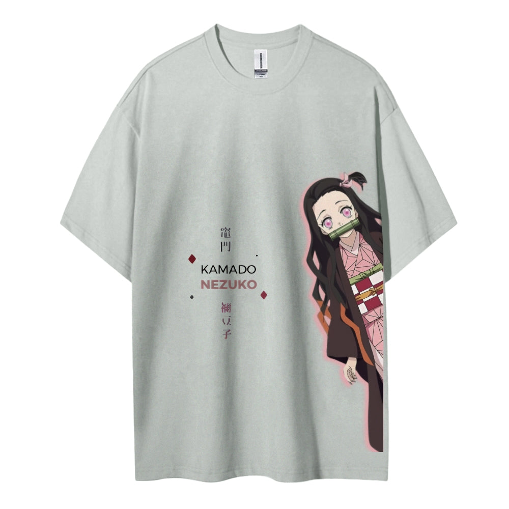 Demon Slayer Cotton Unisex Crew Neck Anime T-Shirt