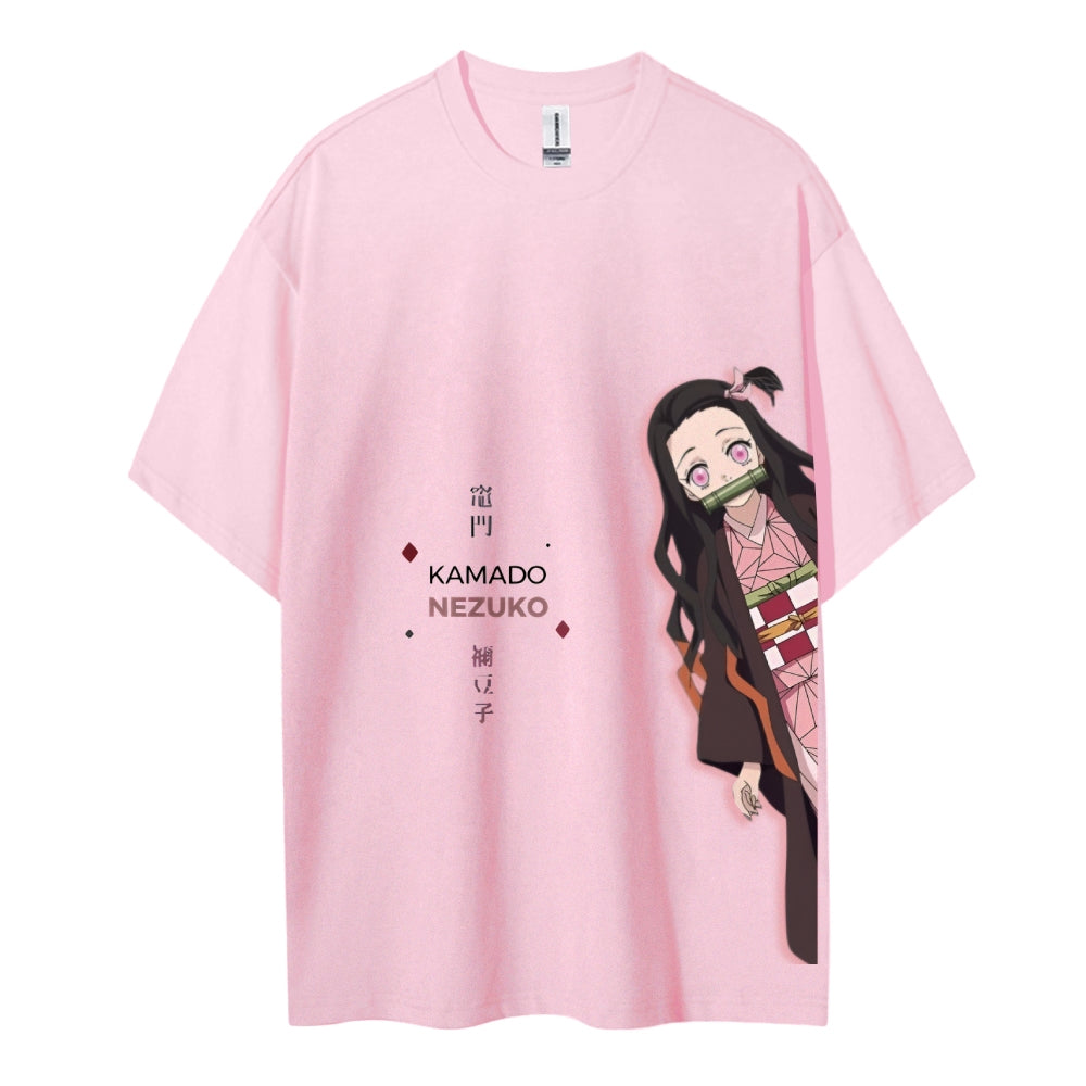 Demon Slayer Cotton Unisex Crew Neck Anime T-Shirt