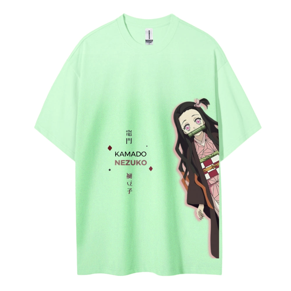 Demon Slayer Cotton Unisex Crew Neck Anime T-Shirt