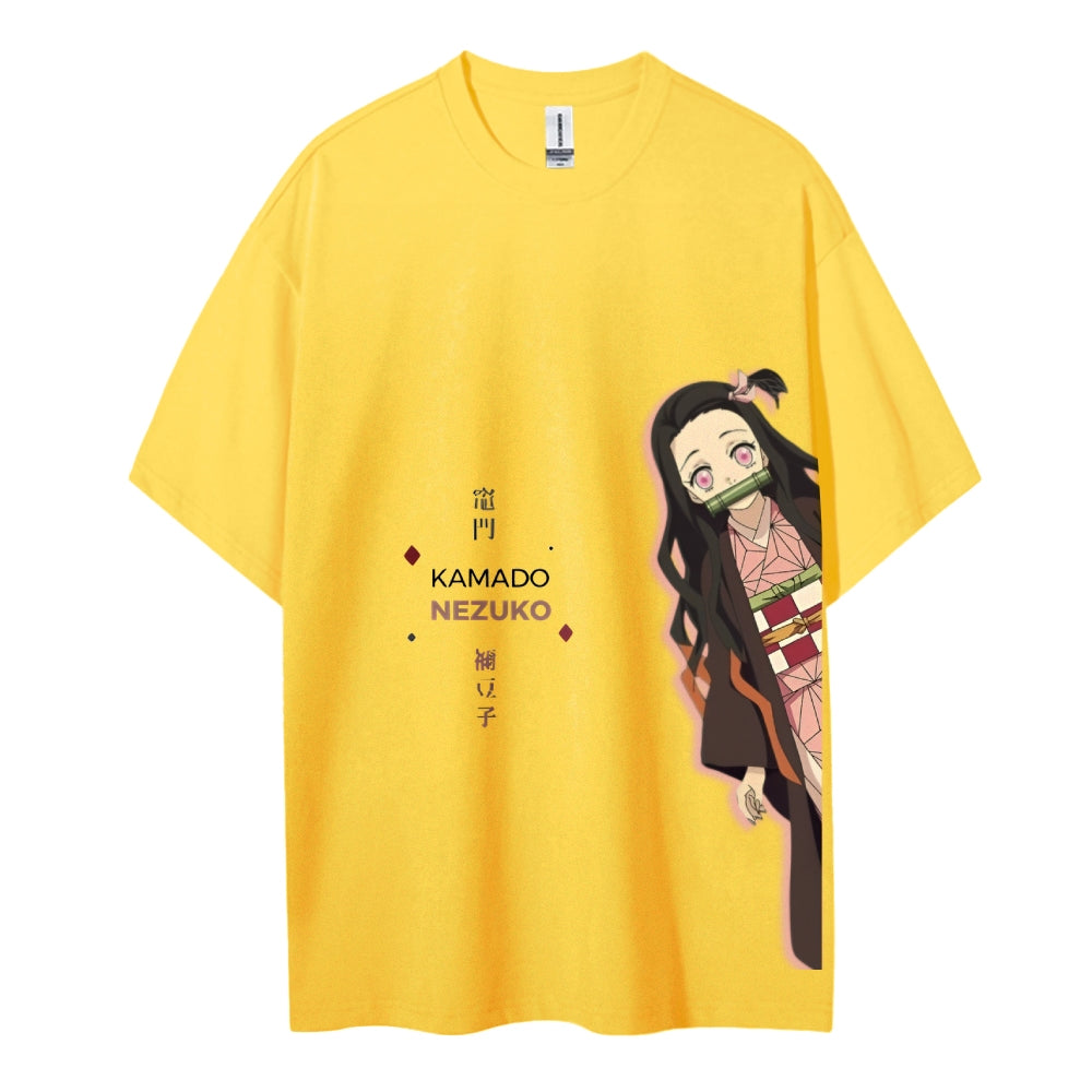 Demon Slayer Cotton Unisex Crew Neck Anime T-Shirt