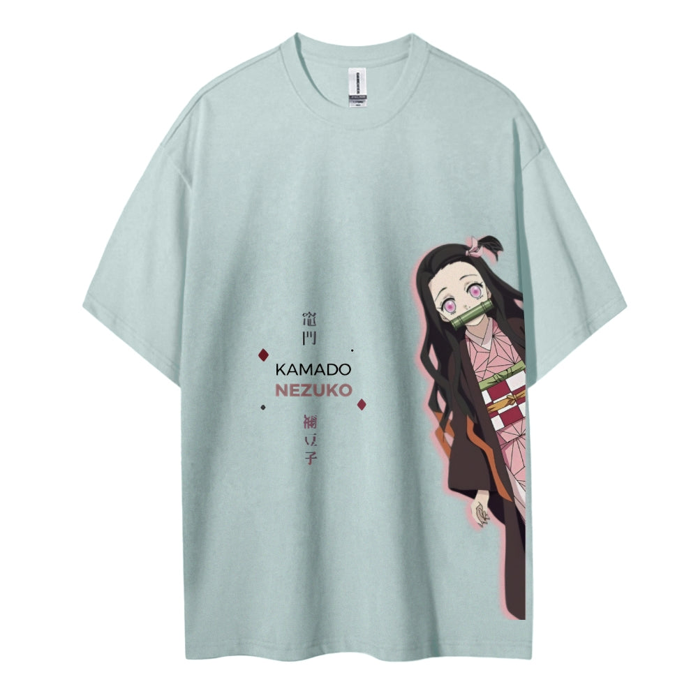 Demon Slayer Cotton Unisex Crew Neck Anime T-Shirt