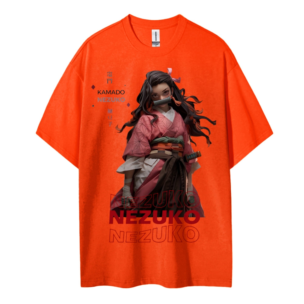Demon Slayer Cotton Unisex Crew Neck Anime T-Shirt