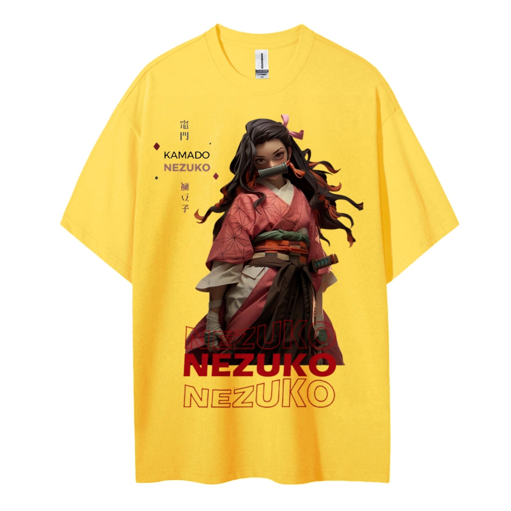 Demon Slayer Cotton Unisex Crew Neck Anime T-Shirt