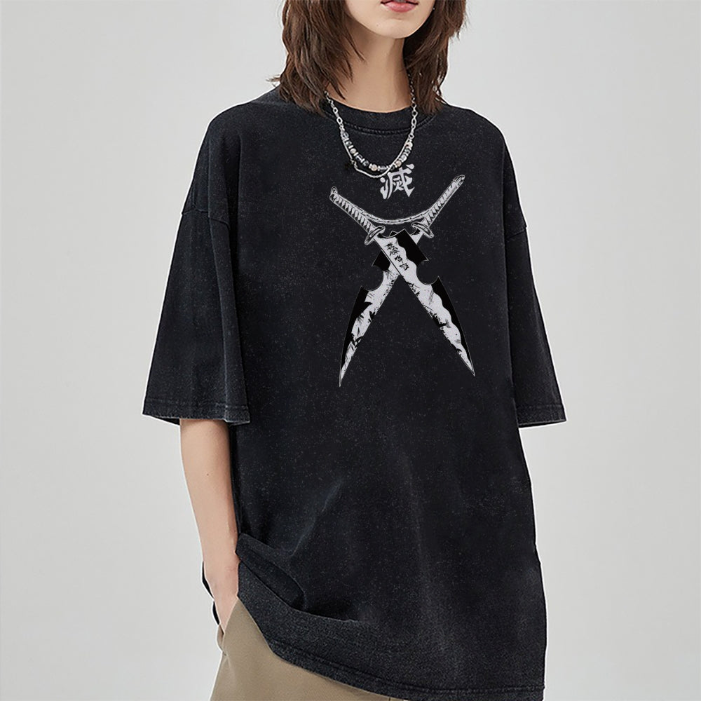 Vintage Oversized T-Shirt Demon Slayer