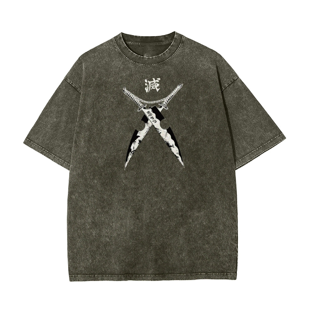 Vintage Oversized T-Shirt Demon Slayer