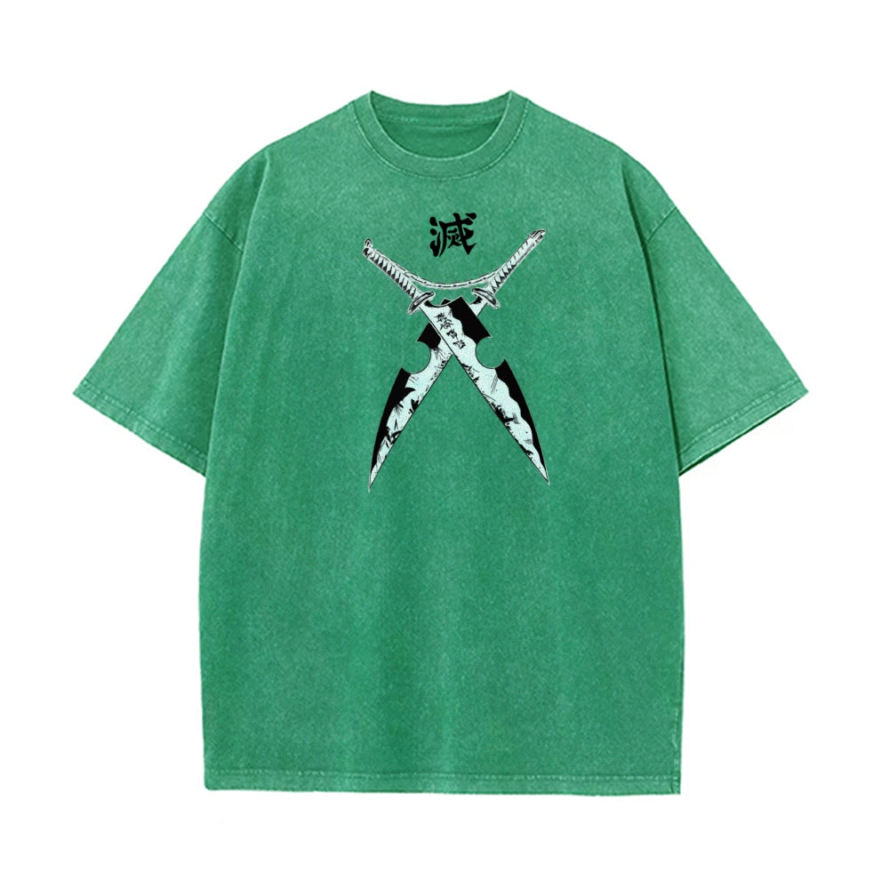 Vintage Oversized T-Shirt Demon Slayer